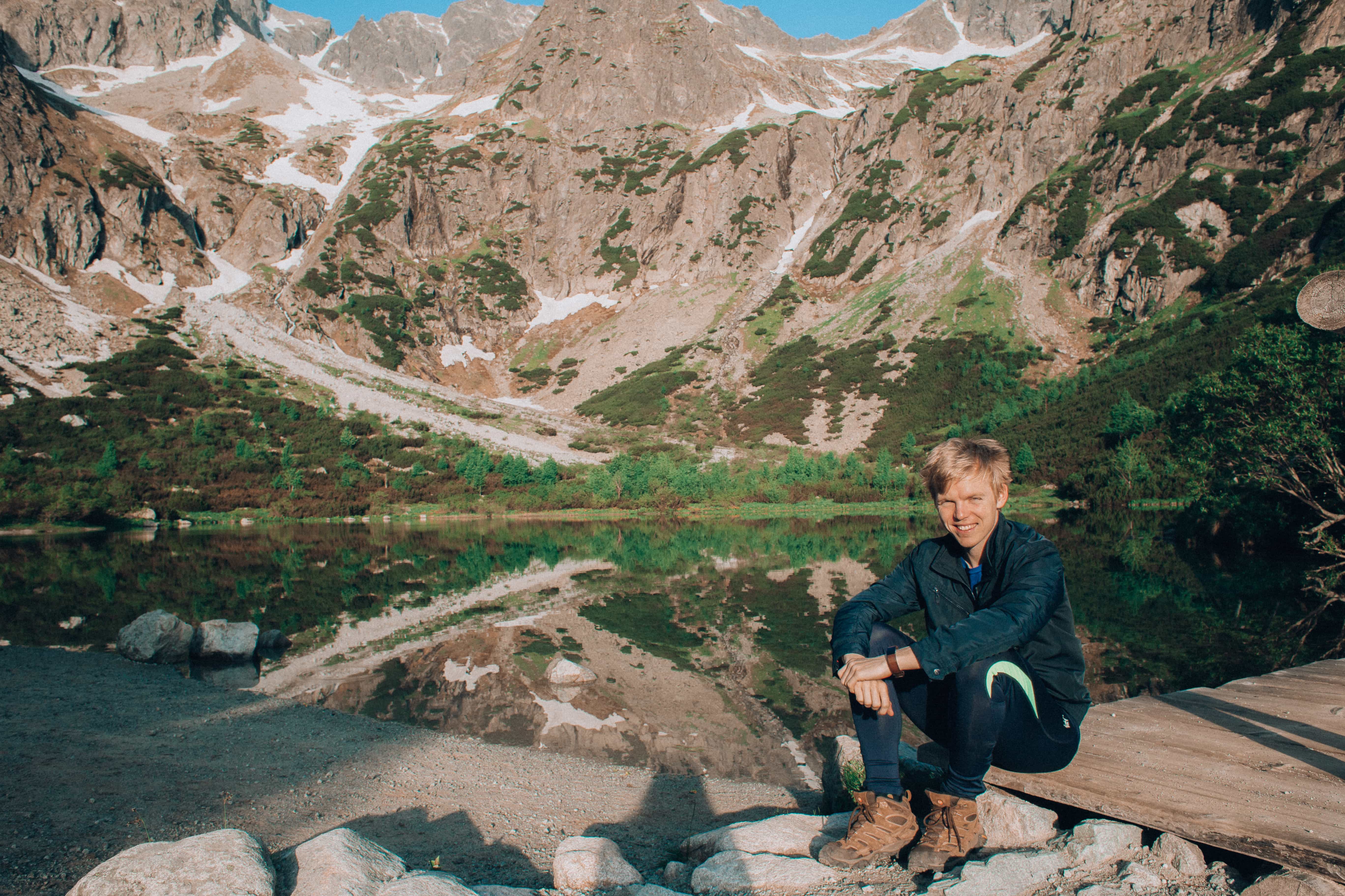 zelene pleso slovensko tatry Ranní paprsky nad Zeleným plesem