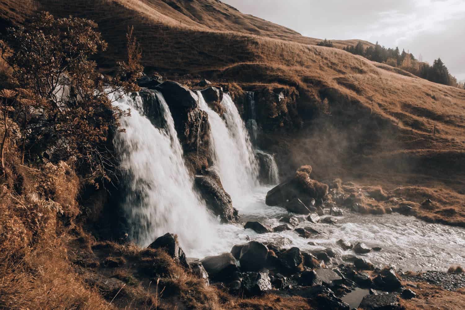 Část vodopádu Glugafoss