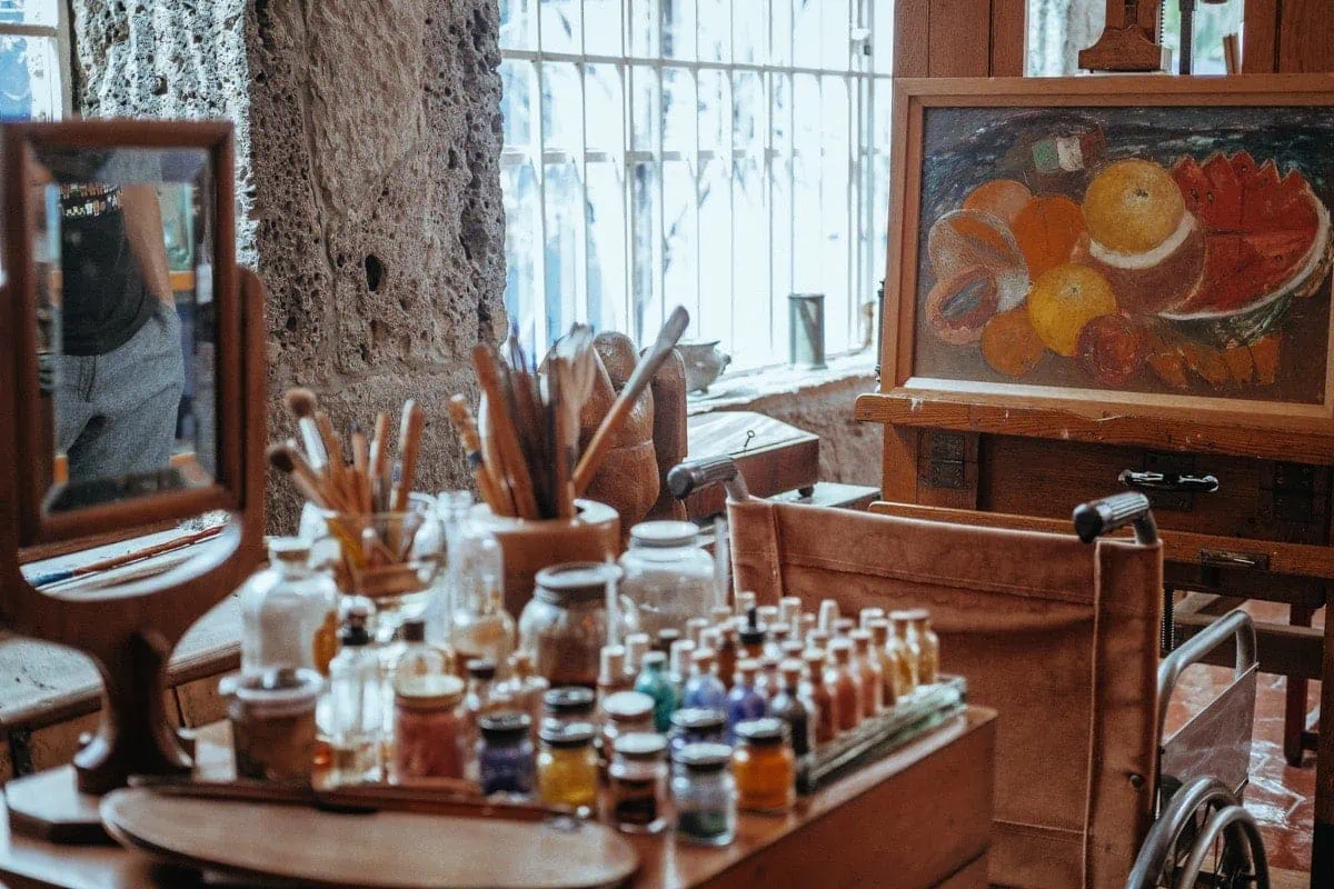 Frida Kahlo a Modrý dom: ako na lístky + umenie v Mexico City 2 Interiér Modrého domu Fridy Kahlo (vlastné foto)