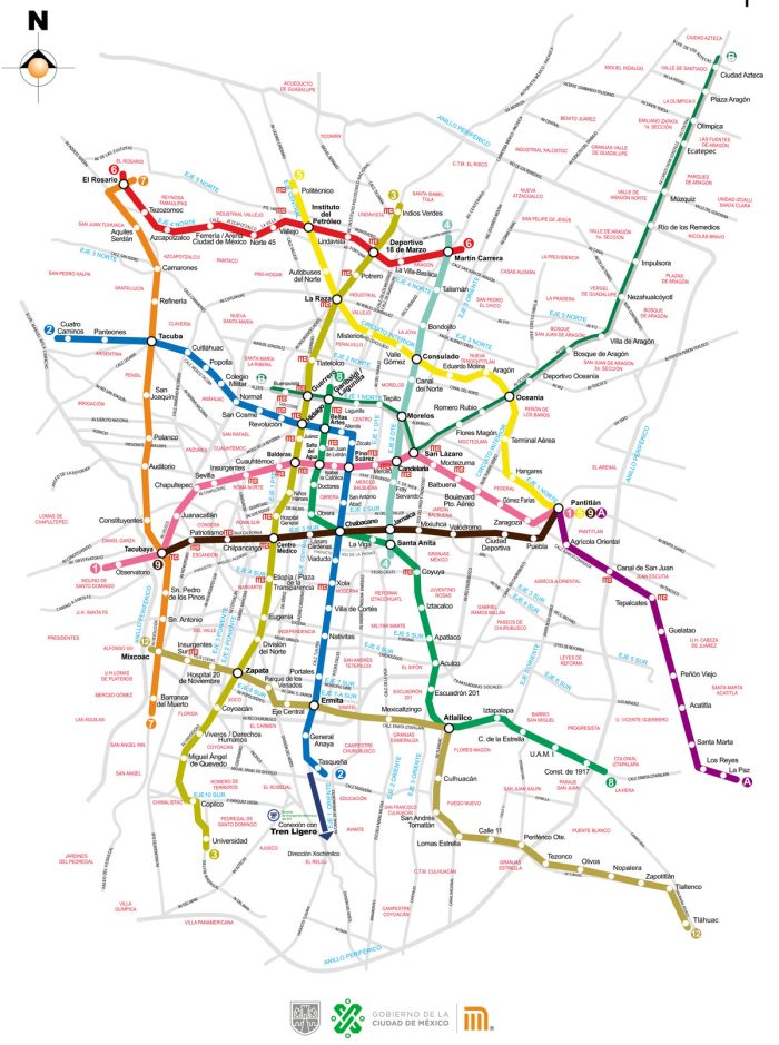 Mapa metra Mexico City