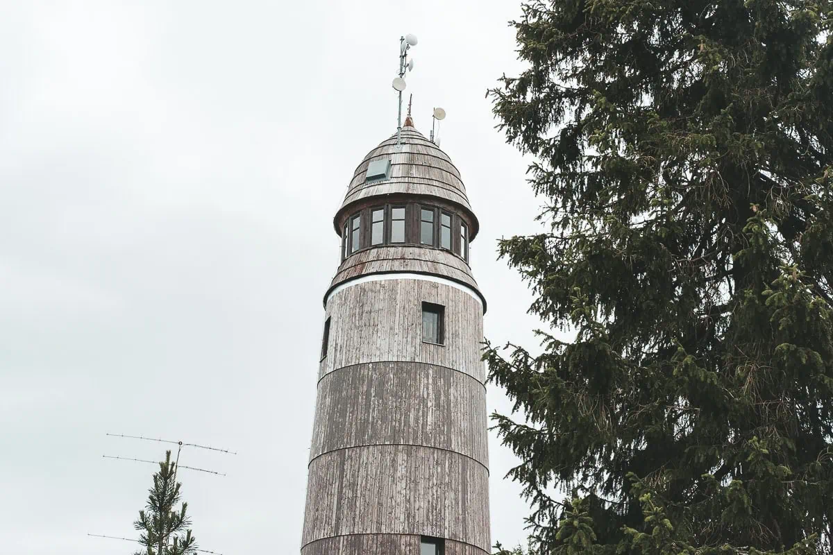 Ertsgebergte: Uitzicht op de toren op de Blatenský vrch
