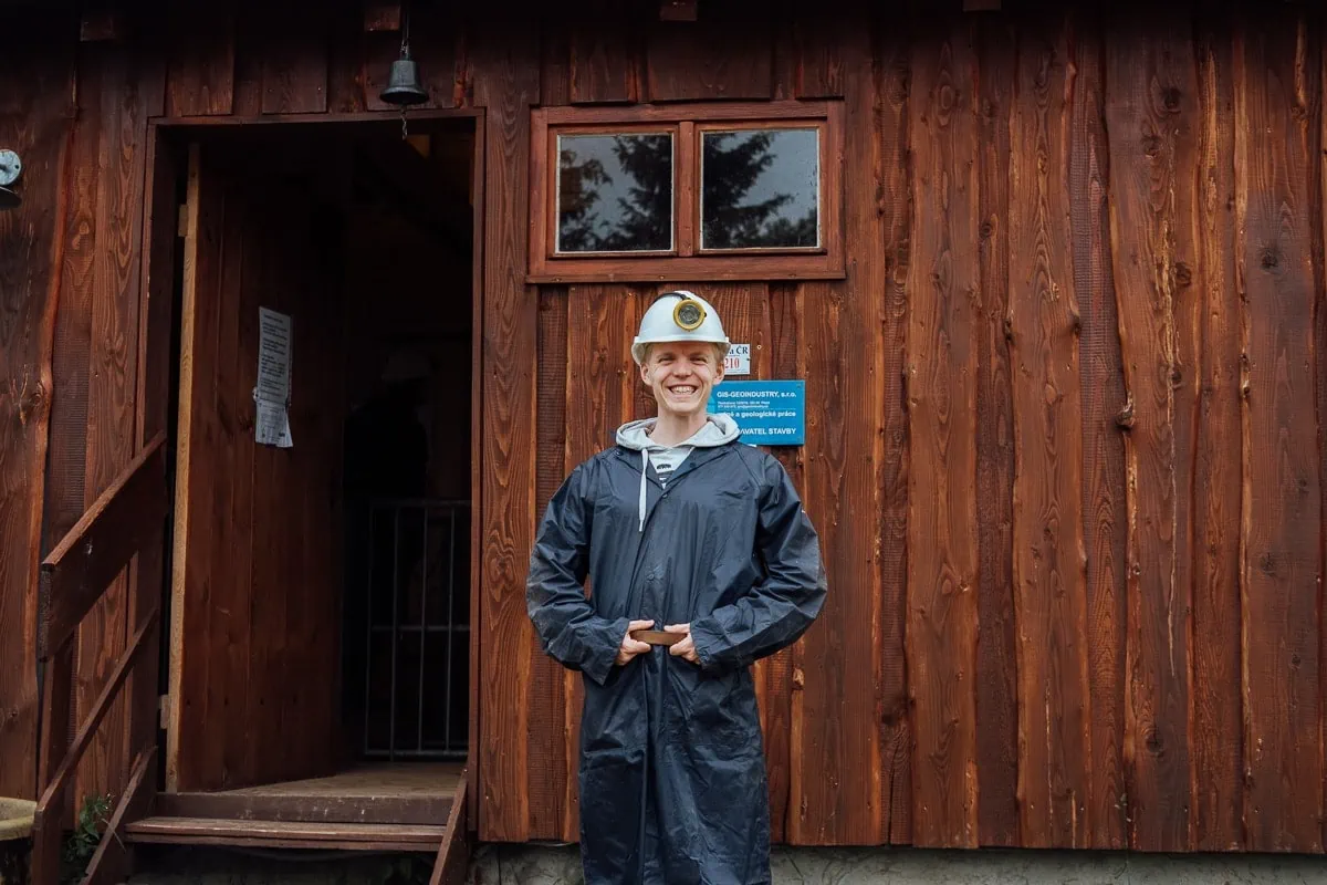 Ertsgebergte: Bovengronds gebouw van mijn Mauritius bij Horní Blatná in het Ertsgebergte