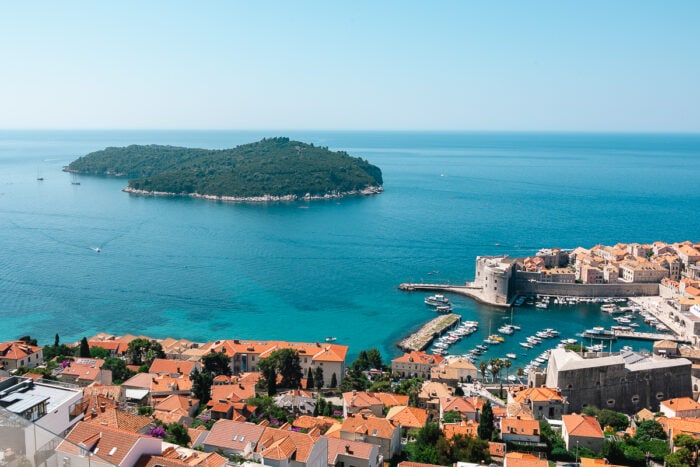 Lokrum, view of Dubrovnik