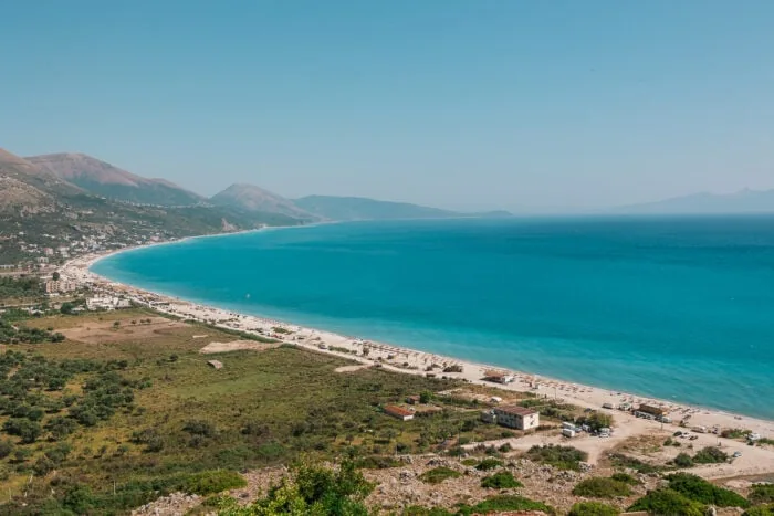 Pláž Borsh v Albánsku