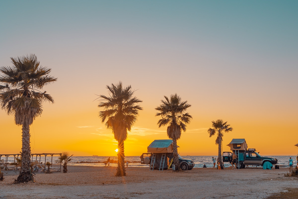 Camping near Durres in Albania