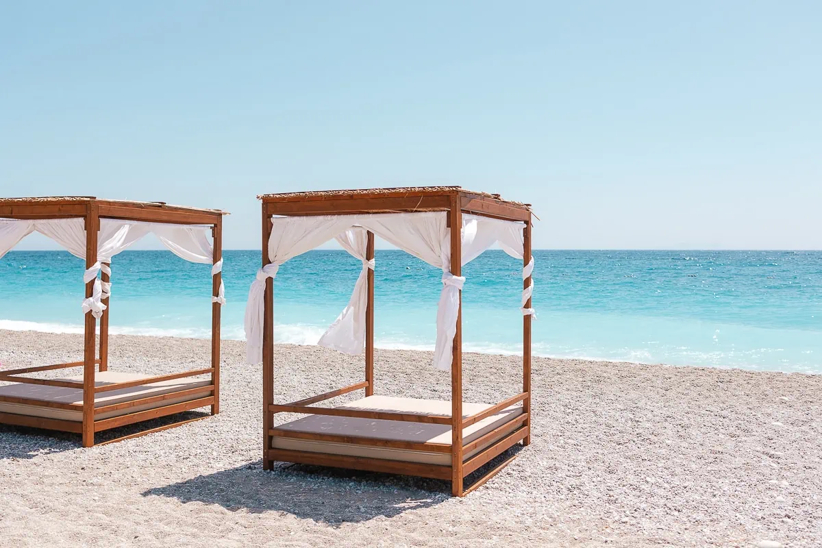 Pláže v Himare v Albánii