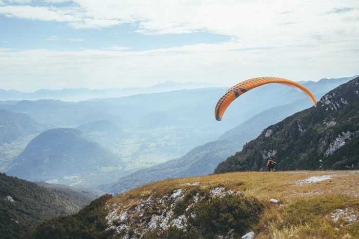 Parapente no Lago Bohinj
