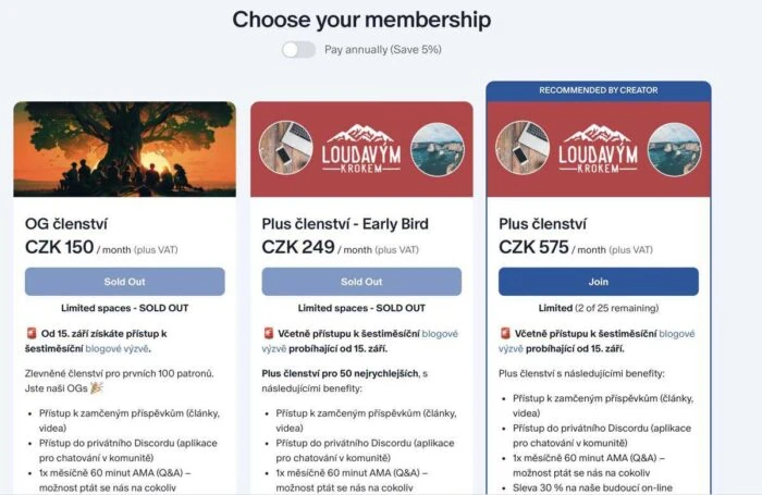 Patreon Loudavým krokem