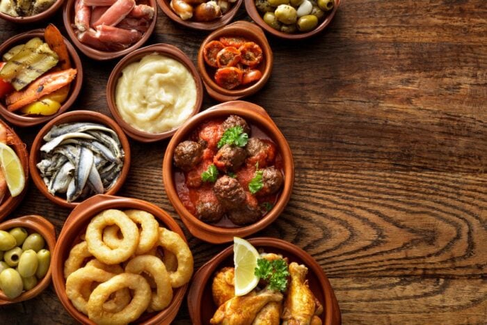 Tapas typické a národné španielske jedlo