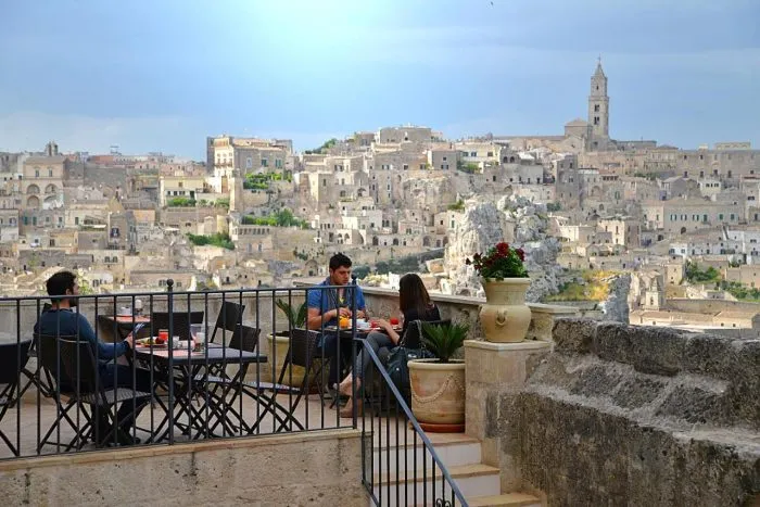 Accommodation in Matera in a rock hotel