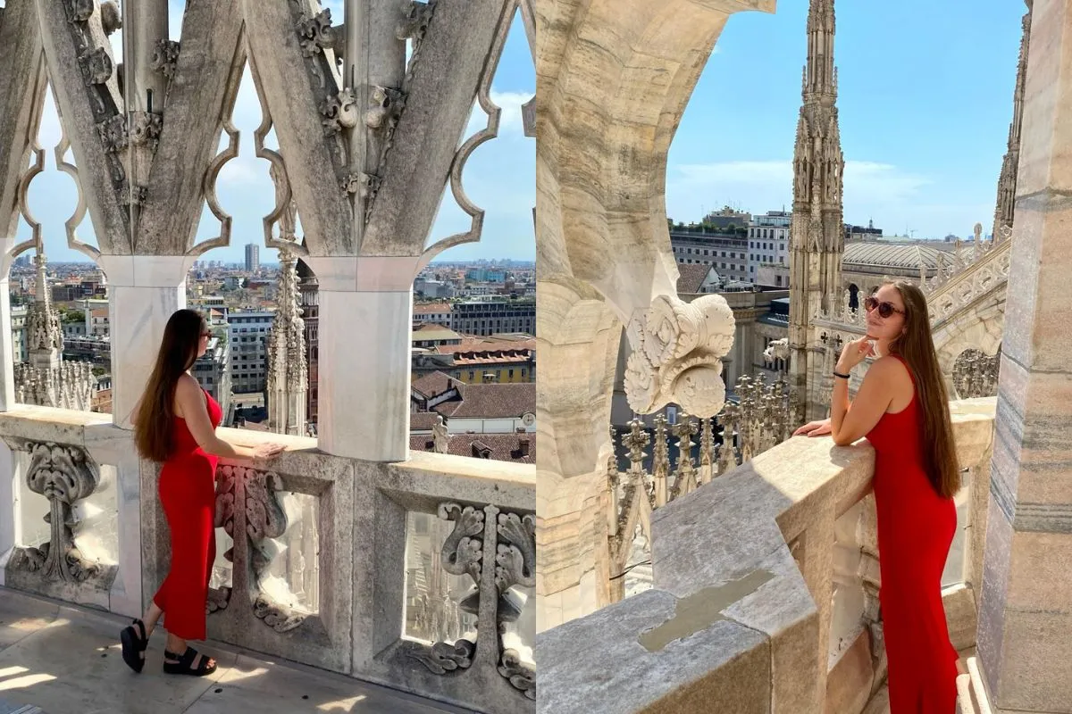 Terasy milánské katedrály