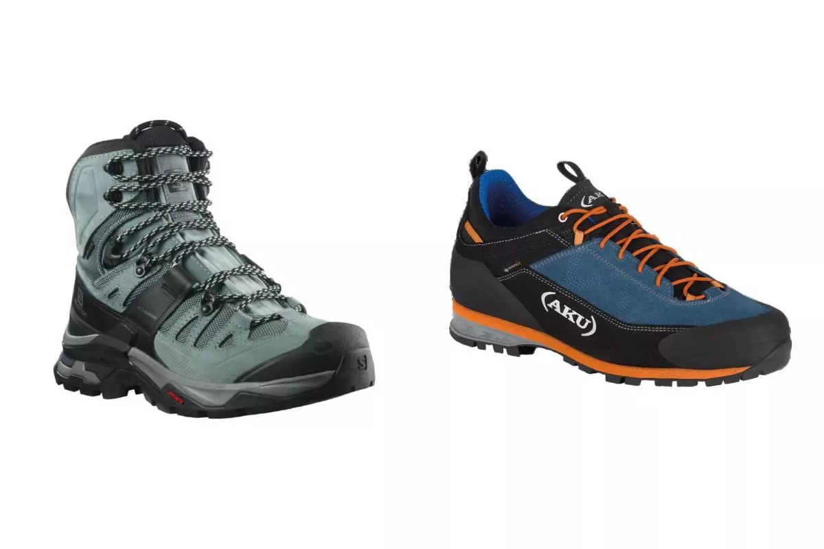 Wysokie i niskie buty turystyczne