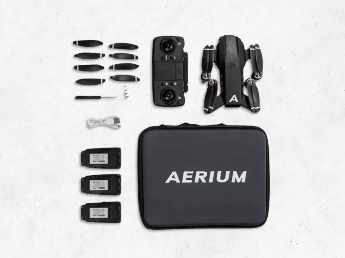 Recenze AERIUM R96X 4K Dual Camera GPS: Dron, který překvapí cenou i výkonem 2 AERIUM R96X 4K Dual Camera GPS obsah baleni