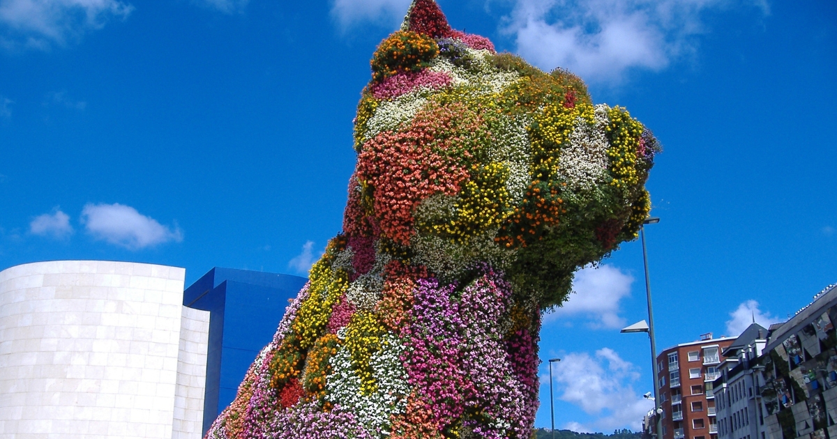 Puppy, Jeff Koons, Bilbao, Španělsko