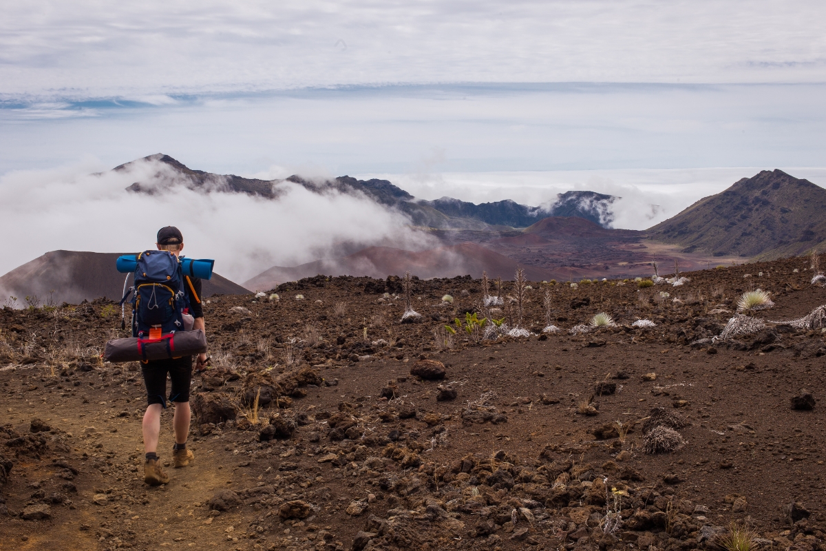 Haleakala na Maui, kráterý na Havaji