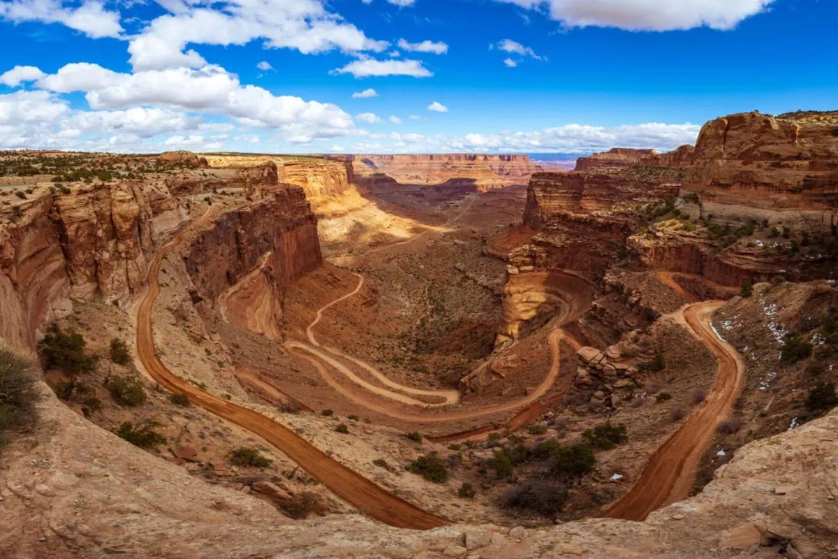 Shafer Canyon Overlook v Canyonlands v Utahu v USA. 