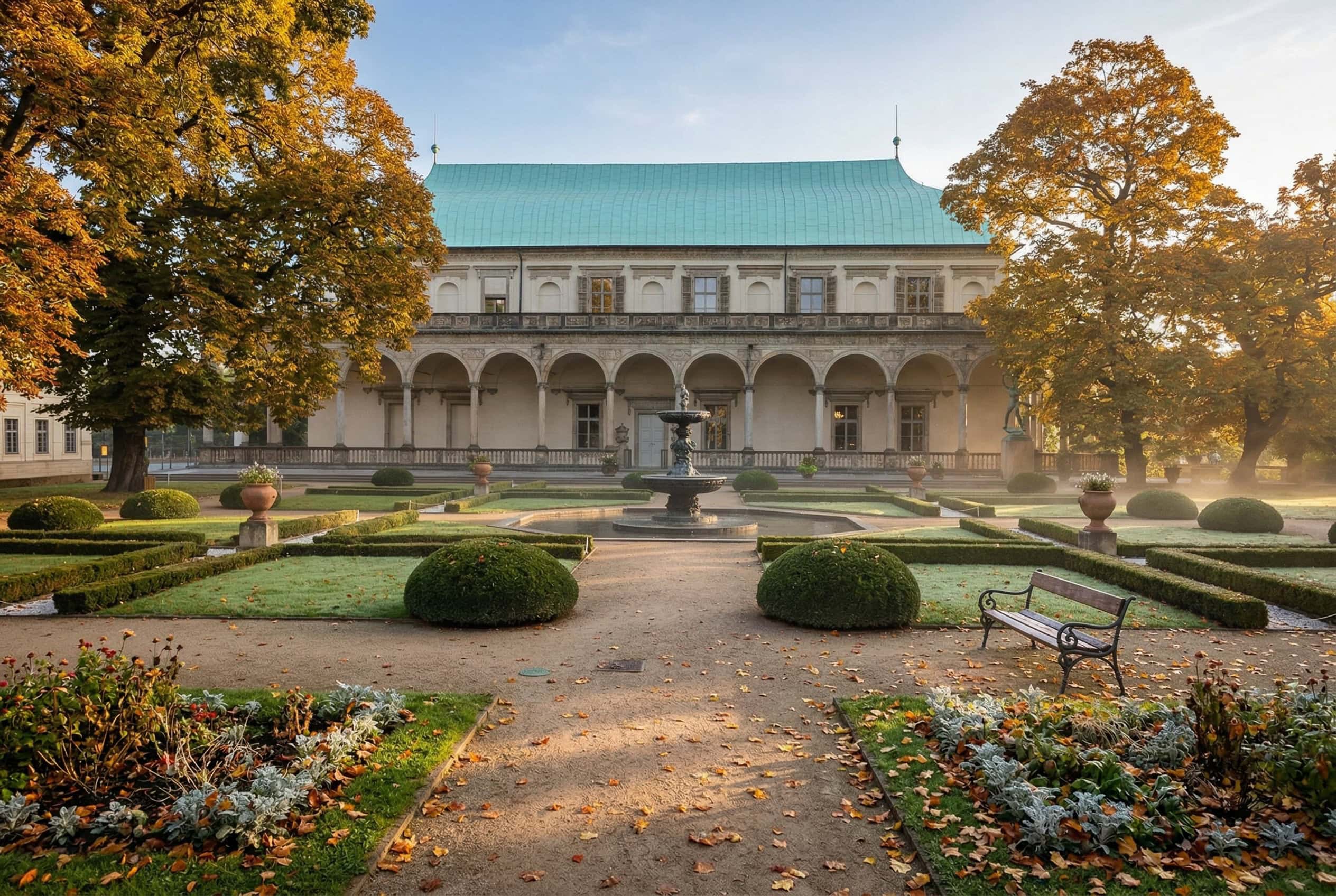 Královská zahrada Pražského hradu na podzim