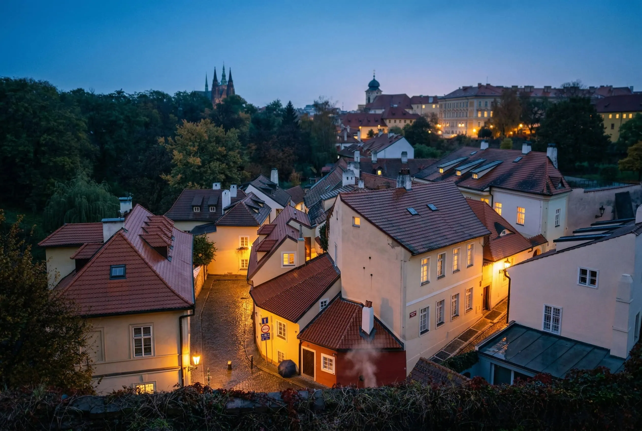 Rua Nový Svět perto do Castelo de Praga