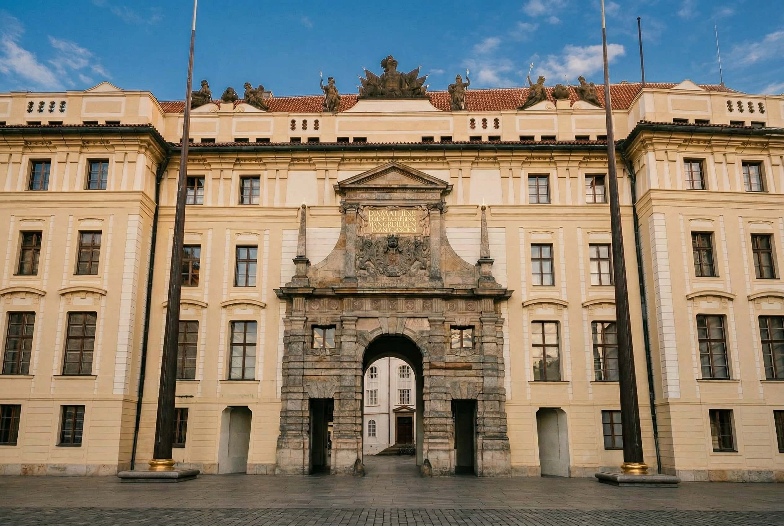 Château de Prague : que visiter, tarifs et comment éviter la foule 1 Porte d'entrée du Château de Prague — porte Matthias