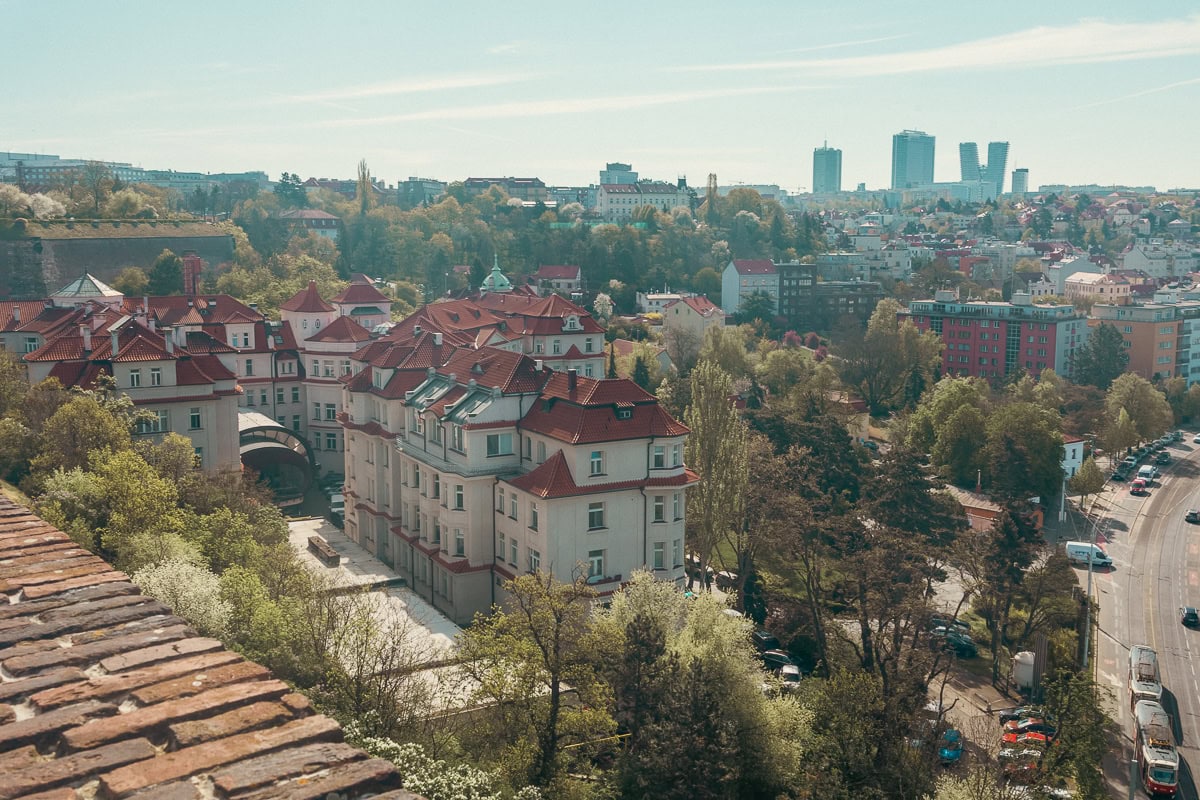 Vyšehrad: Guide till Prags andra borg (basilika, kyrkogård, murar) 4 Utsikt från Vyšehrad