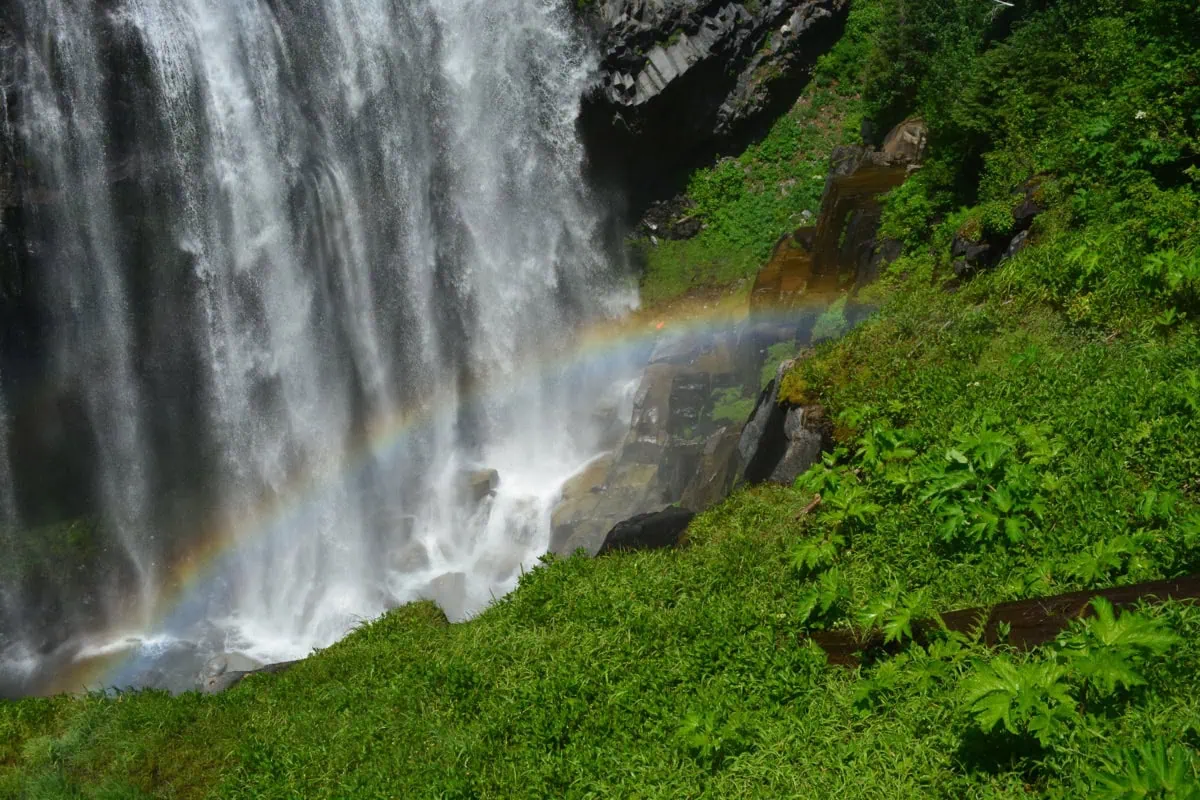 Mohutny vodopad Narada Falls v narodnim parku Mount Rainier