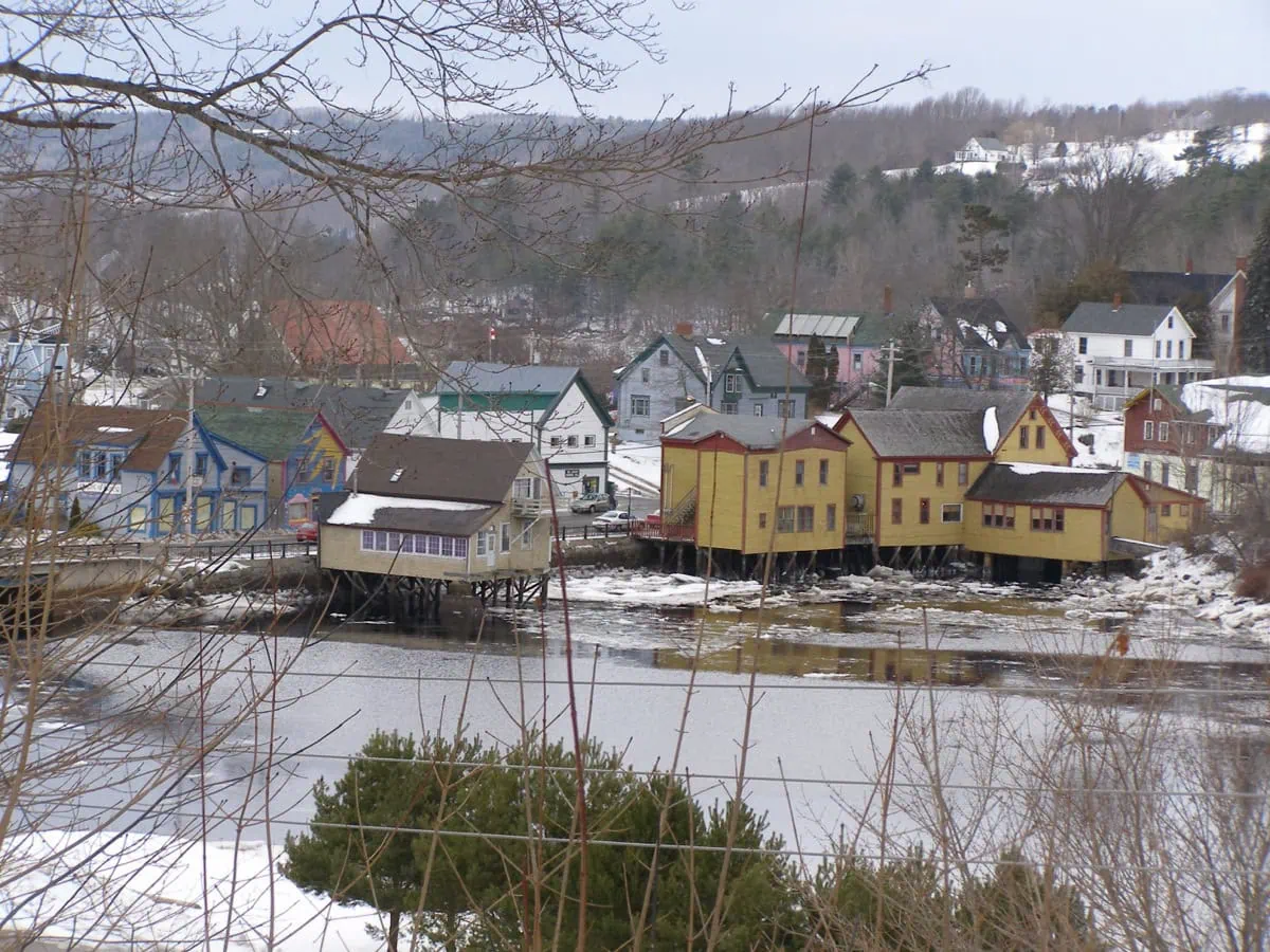 Malebná vesnička Bear River v Nova Scotia