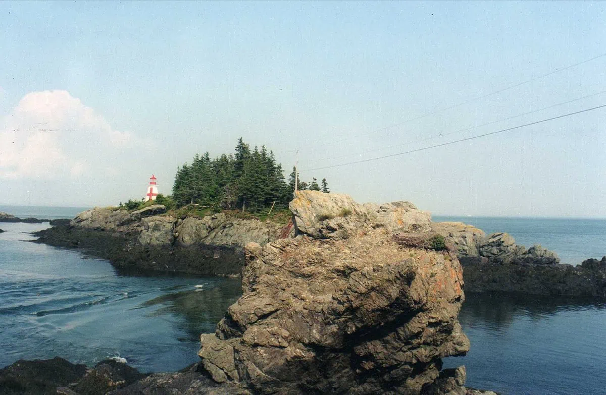 Maják Head Harbour Lightstation (East Quoddy Lighthouse) na Campobello Island
