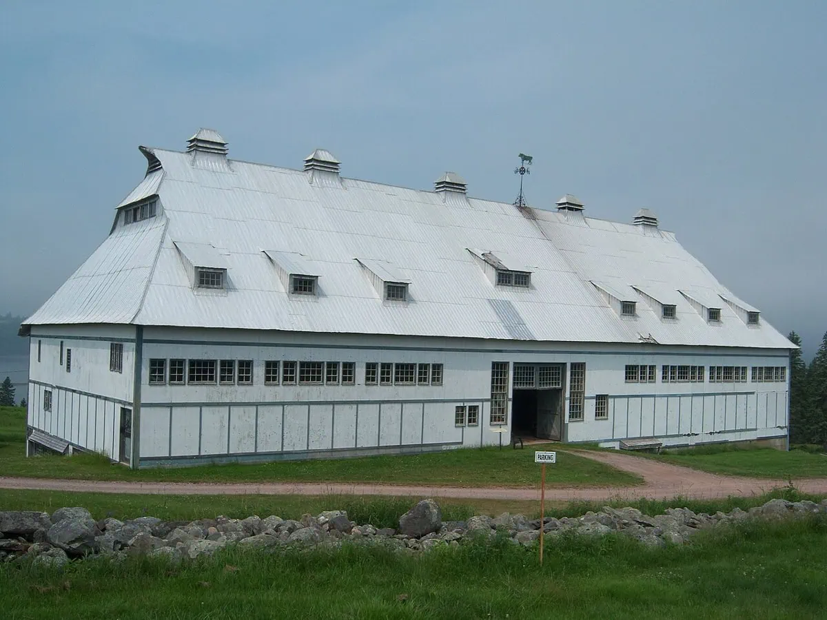 Historická stodola na ostrově Ministers Island u St. Andrews