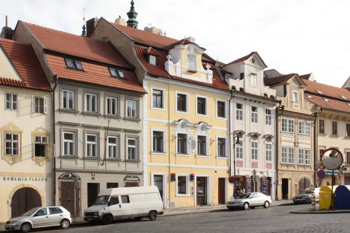 Pohořelec Square in Prague's Hradčany with historic houses