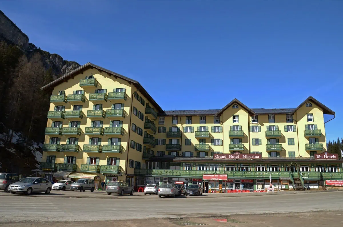 Grand Hotel Misurina u jezera, vychozi bod k Col de Varda