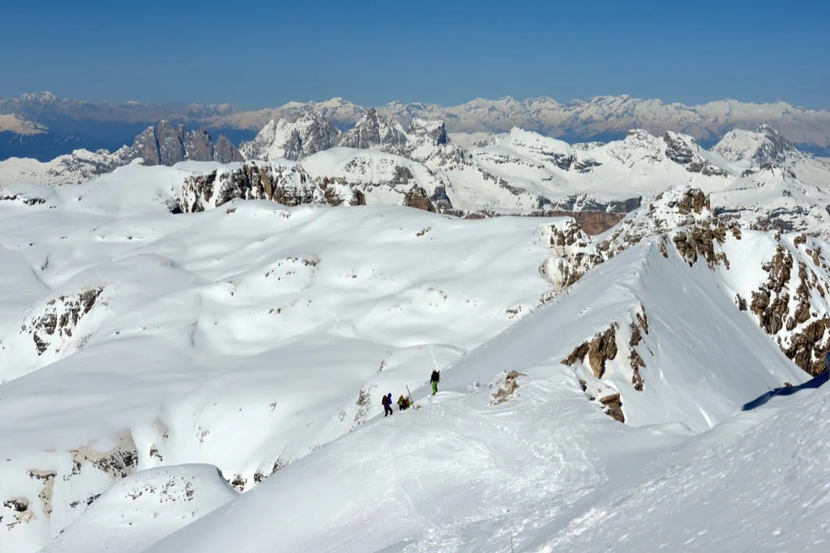 Piz Boe ze severu - třítisícovka v Sella skupine