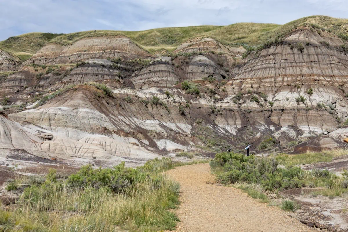Drumheller a Royal Tyrrell Museum: Dinosauří badlands Alberty 3 Drumheller badlands a hoodoos