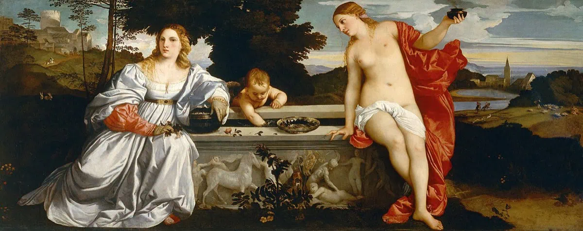 Galleria Borghese: vstupenky, rezervace + 12 tipů co vidět 12 Tizianův obraz Posvátná a světská láska v obrazárně Galerie Borghese