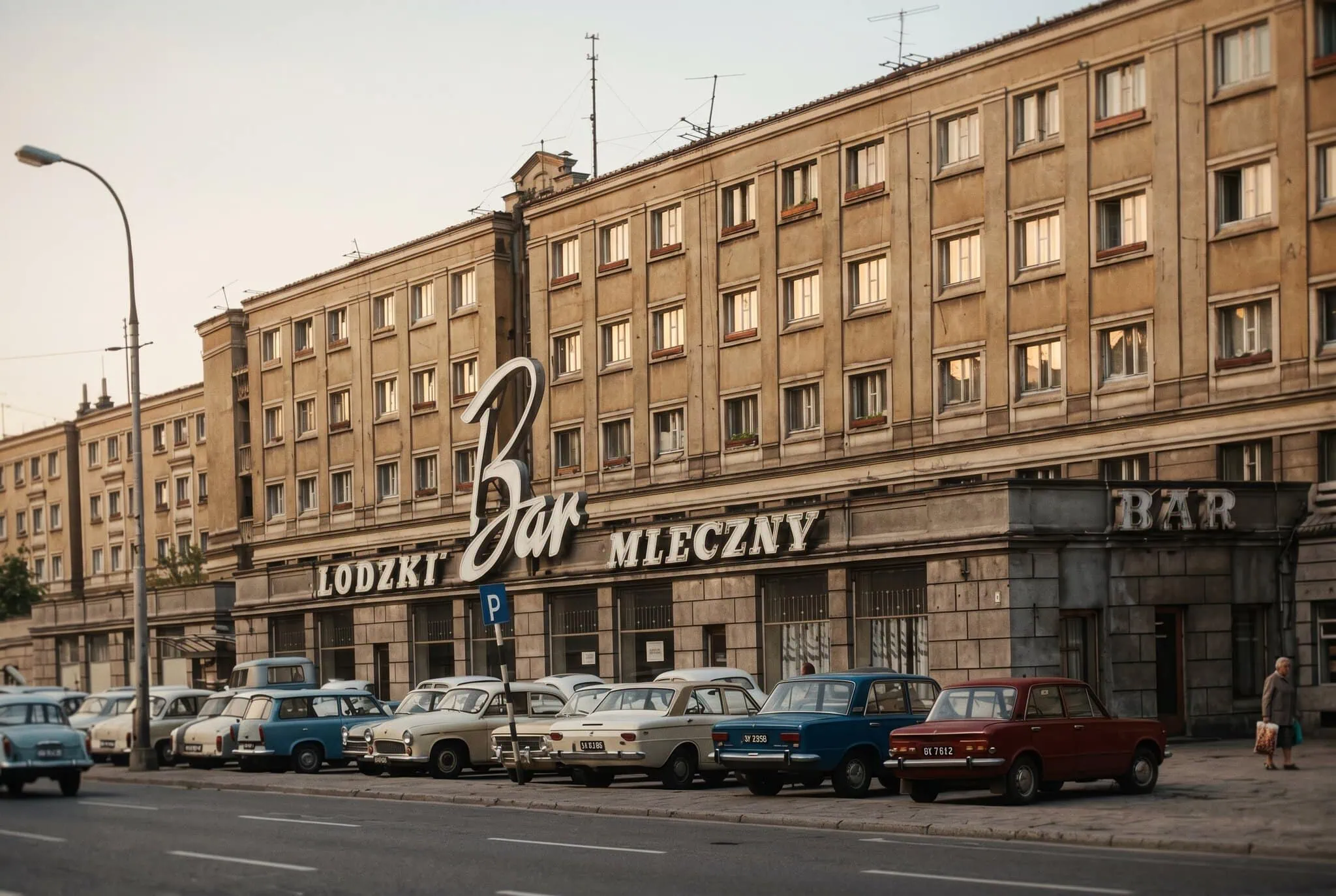 Polský mléčný bar (bar mleczny) v retro stylu