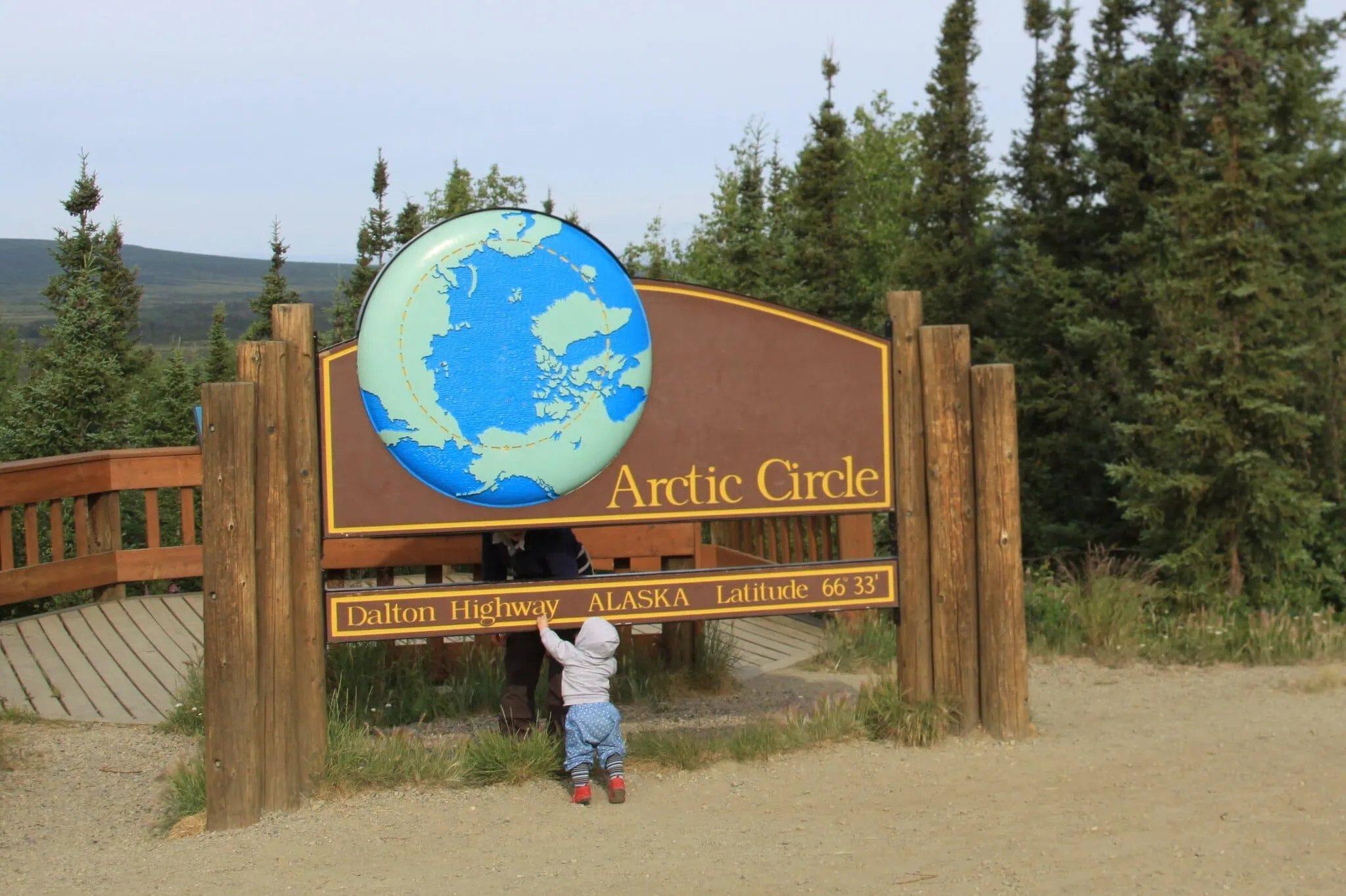 Círculo Polar Ártico en la Dalton Highway, Alaska