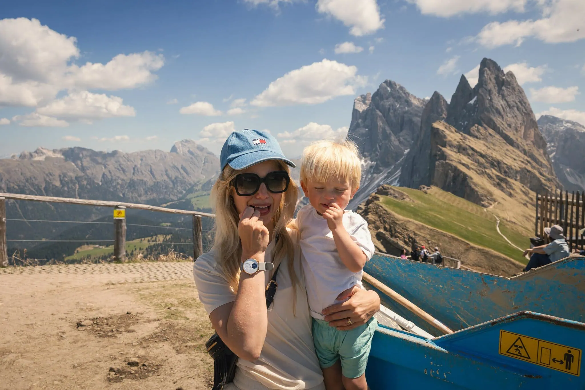 Vyhlídka Seceda se štíty Odle v Dolomitech