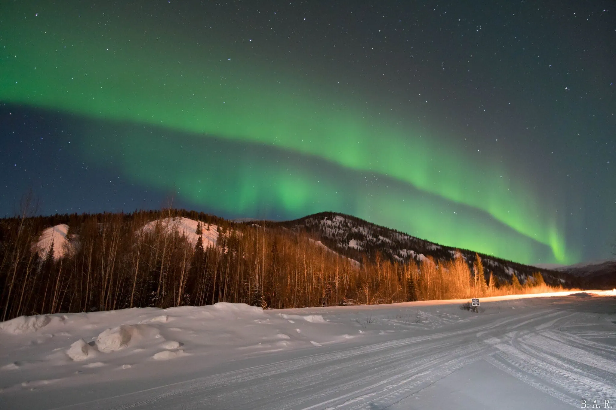 Aljaška roadtrip: Nejlepší itinerář na 7, 10, 14 a 21 dní 13 Polární záře nad Chena Hot Springs u Fairbanks