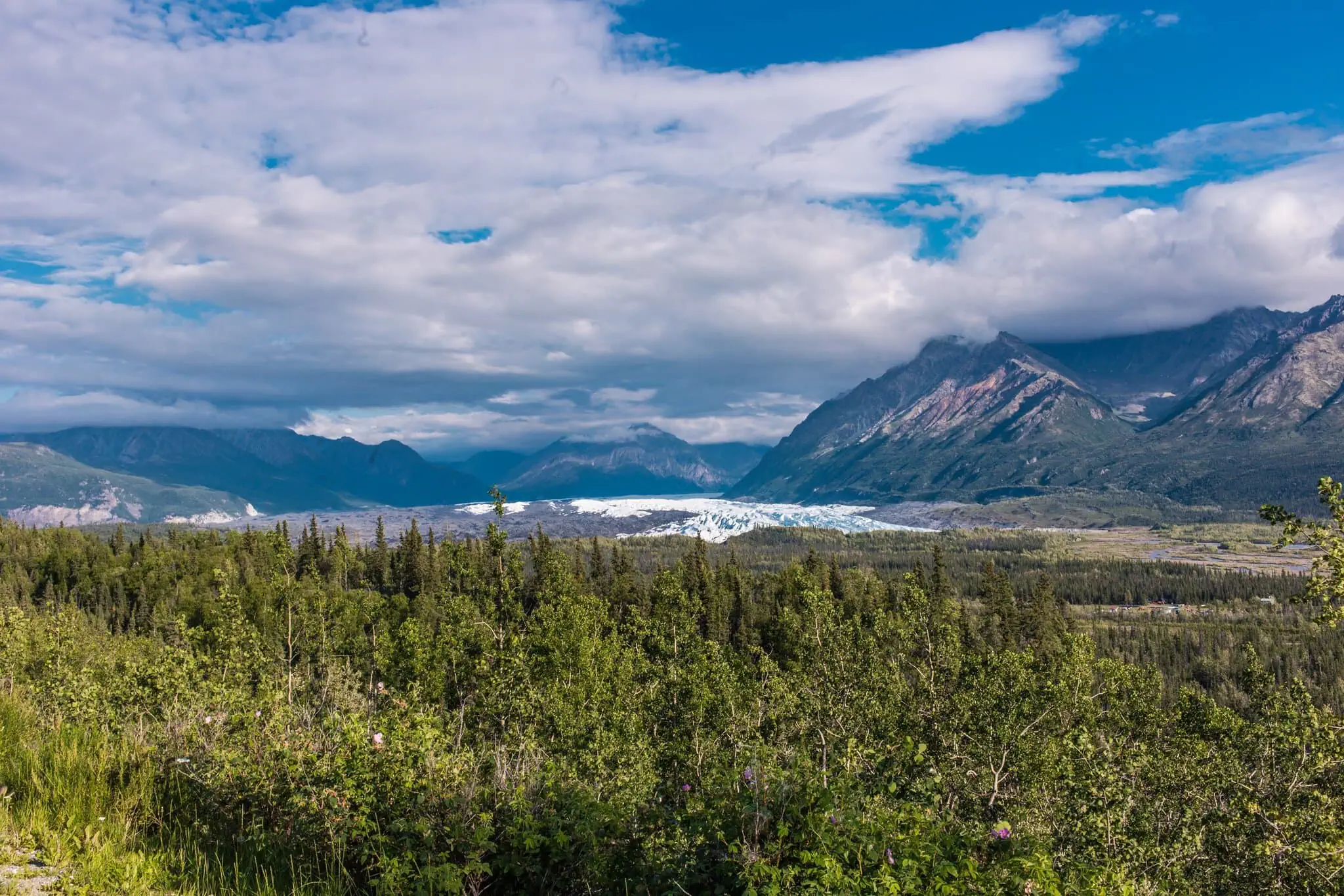 Aljaška roadtrip: Nejlepší itinerář na 7, 10, 14 a 21 dní 15 Matanuska Glacier z vyhlídky na Glenn Highway