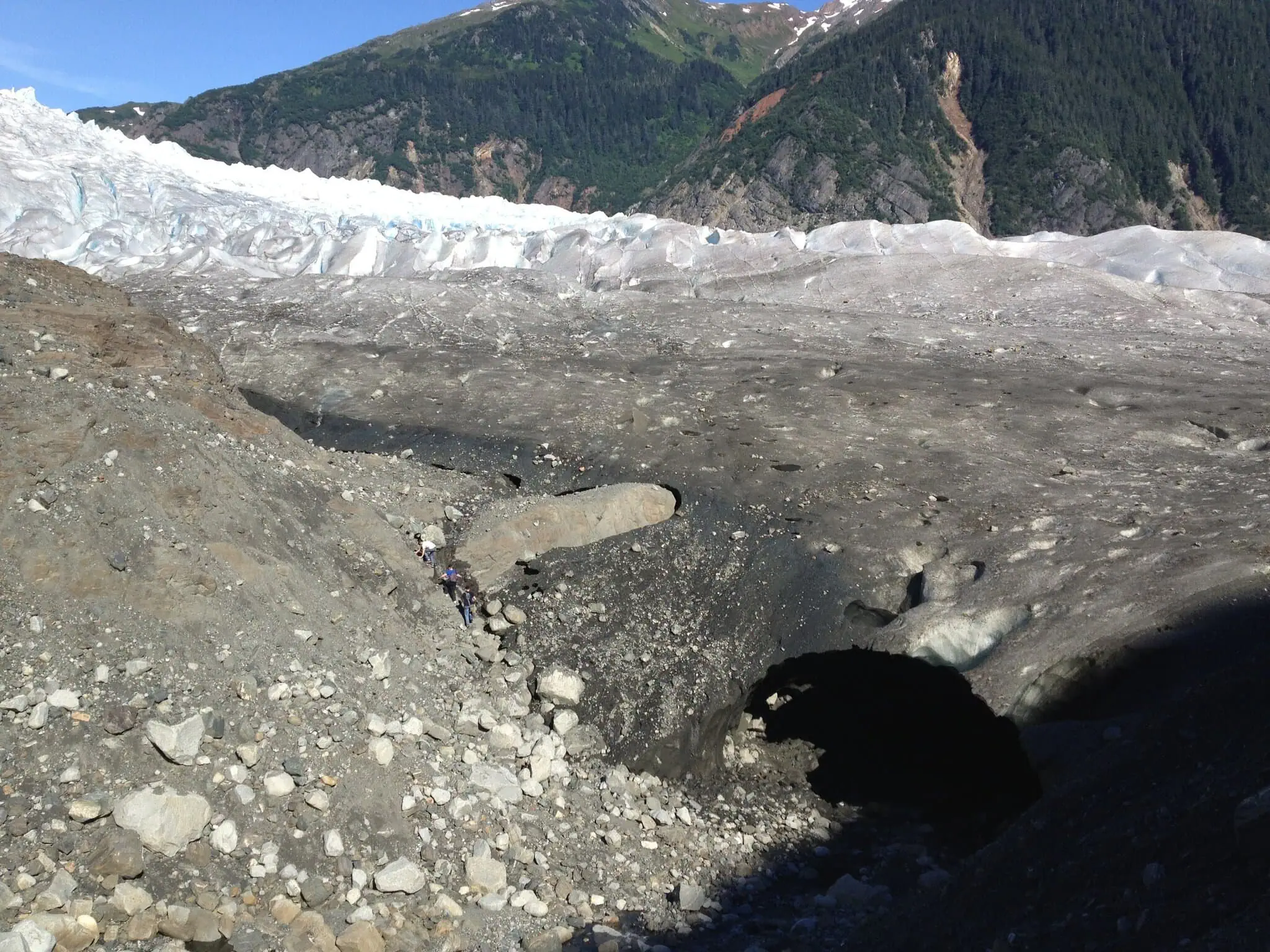 Cuevas de hielo azul del glaciar Mendenhall