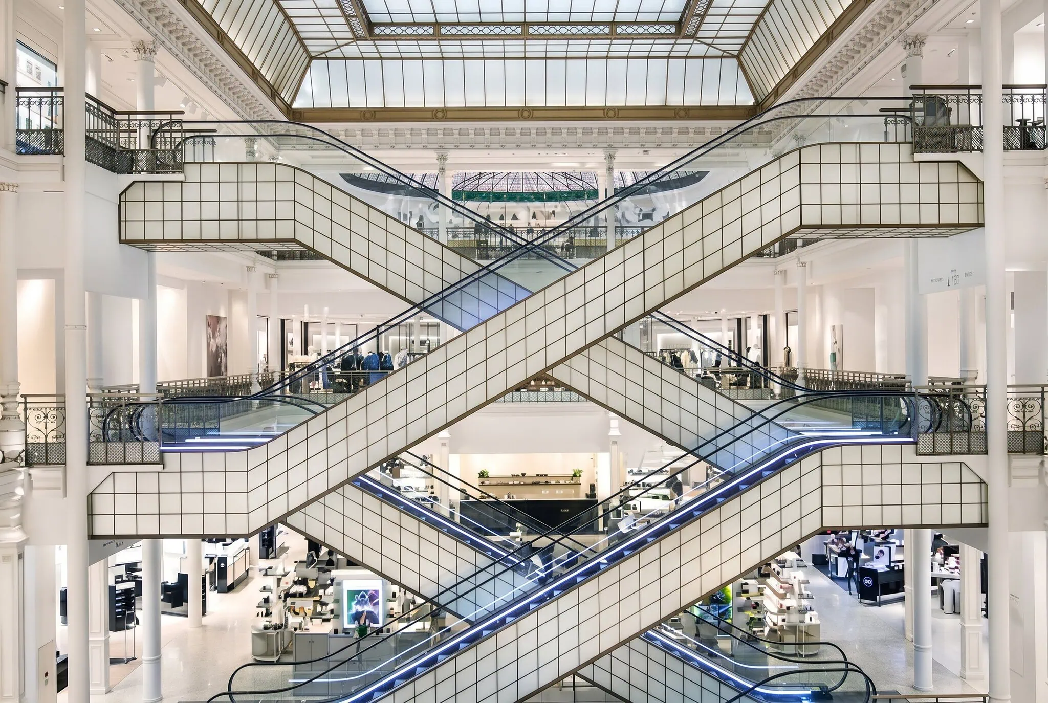 Belle Époque fasáda Le Bon Marché na rue de Sèvres