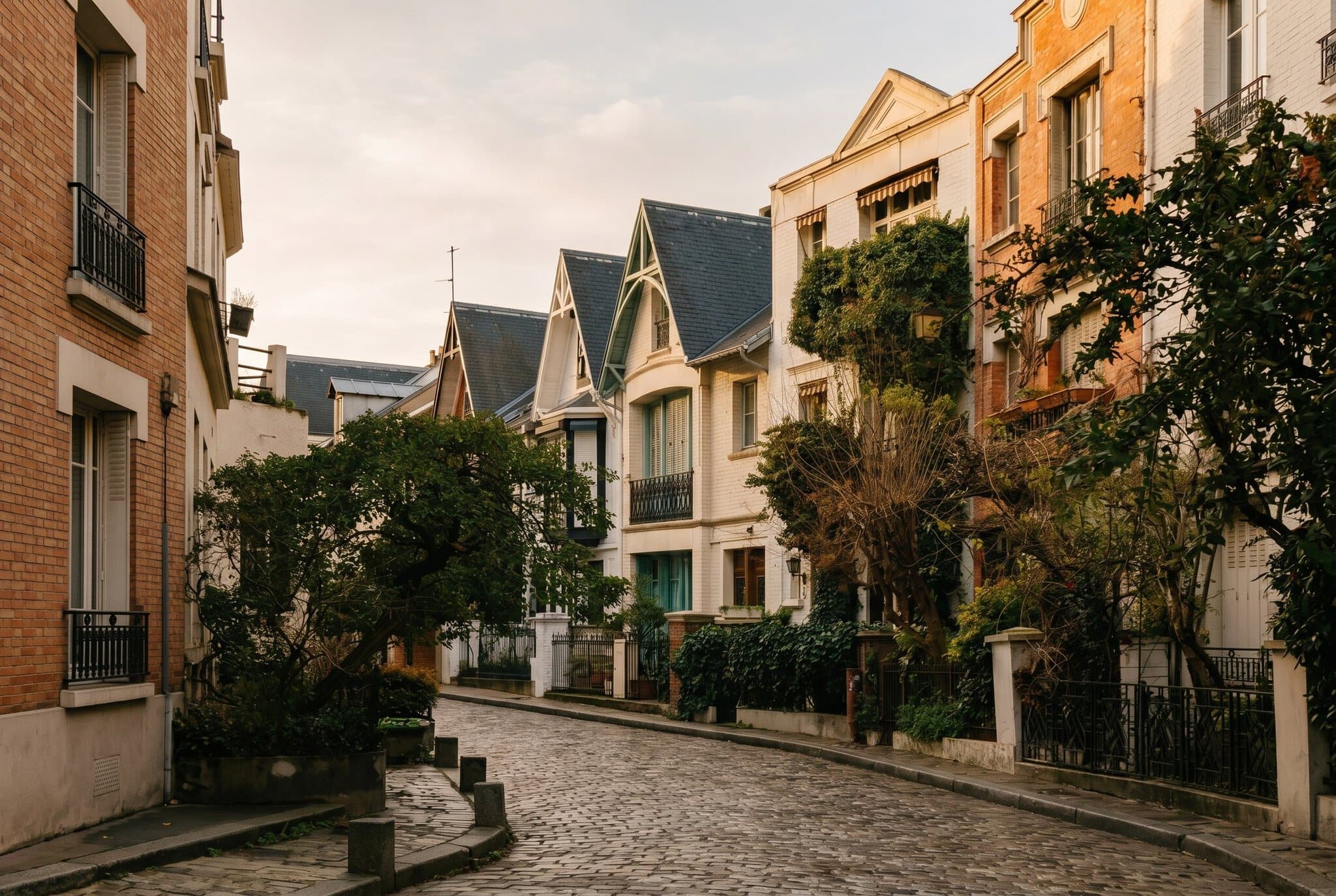 Hemliga Paris: 30 dolda pärlor dit turistmassan aldrig hittar 24 Tyst art déco-återvändsgränd Villa Léandre på Montmartre