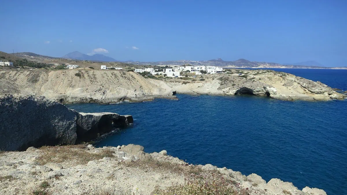 The rocky fjord of Papafragas on the north coast of Milos