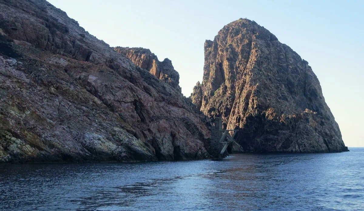 The colourful rocks at Cape Vani on the west coast of Milos
