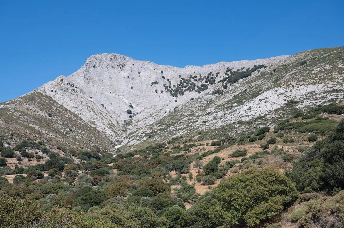 Mount Zas, the highest peak in the Cyclades