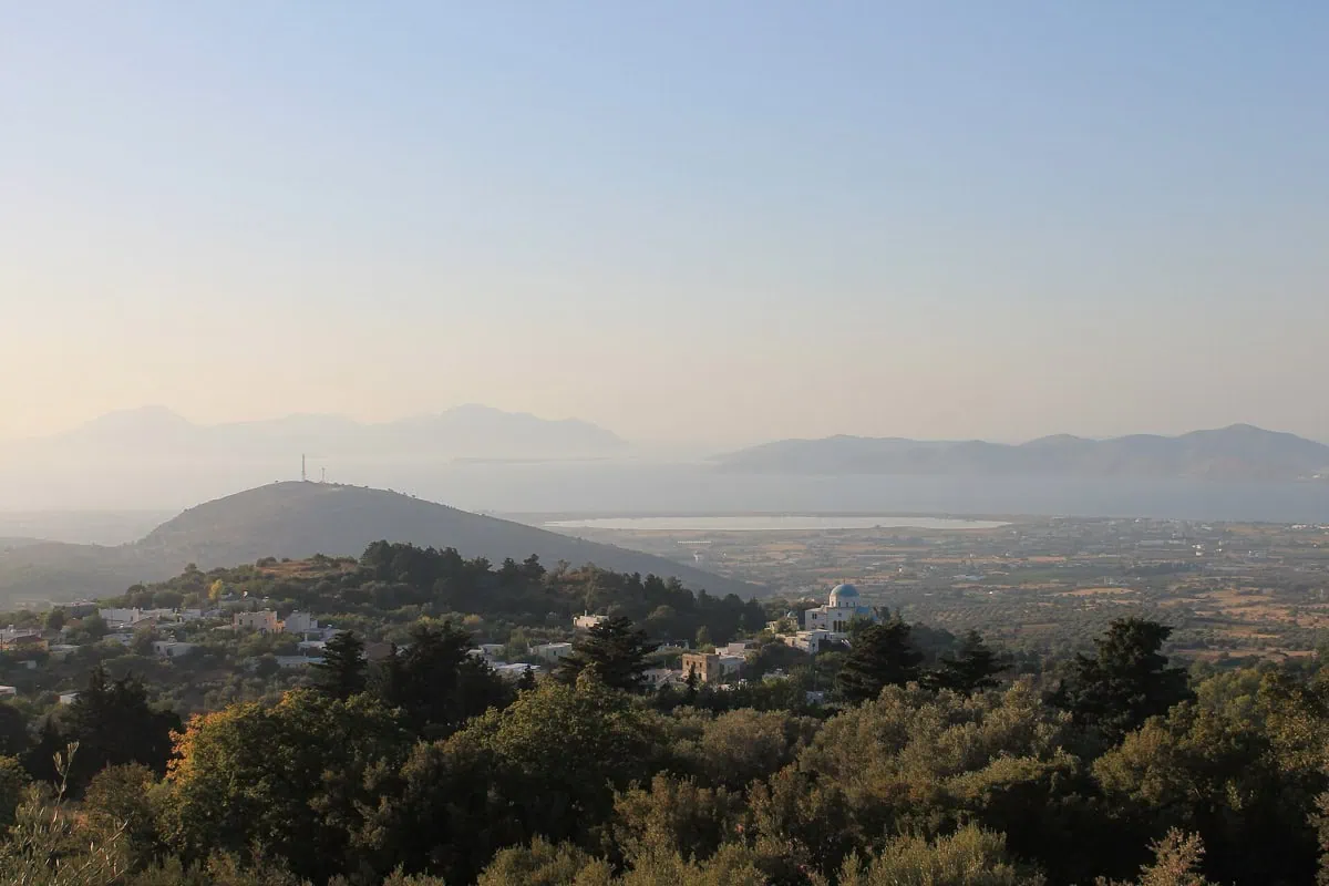 View from the mountain village of Zia over the coast of Kos