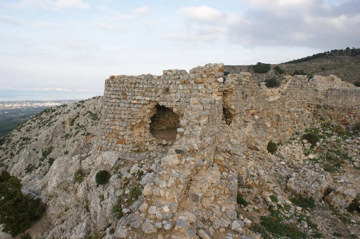 The Byzantine castle of Palio Pyli in the interior of Kos