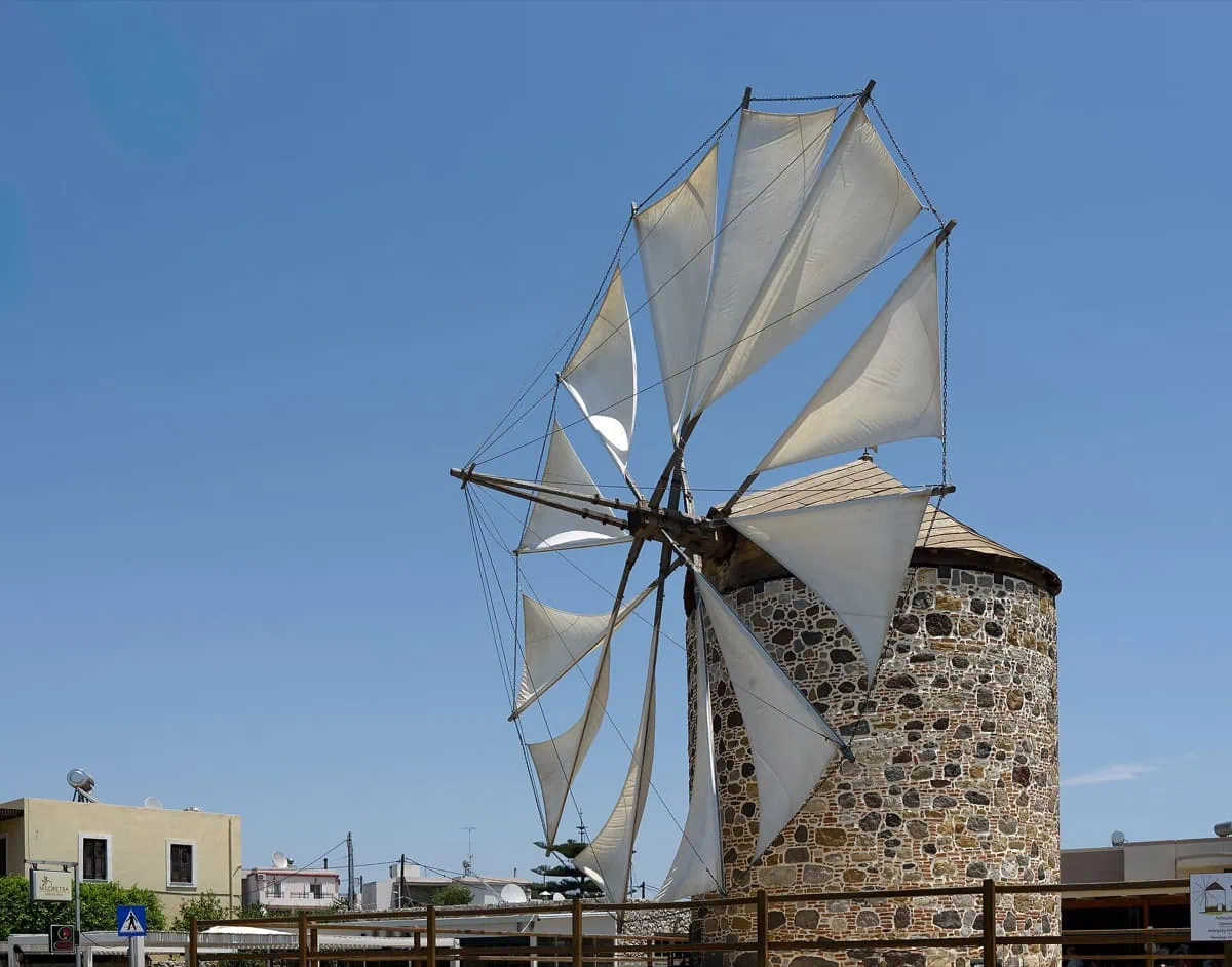 Traditional windmill in Antimachia