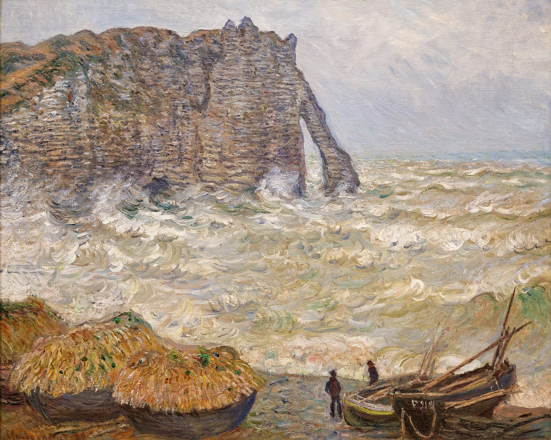 Étretat Ranska: 11 vinkkiä liitukallioille vuonna 2026 16 Étretat maalari Claude Monet'n silmin (Myrskyävä meri)
