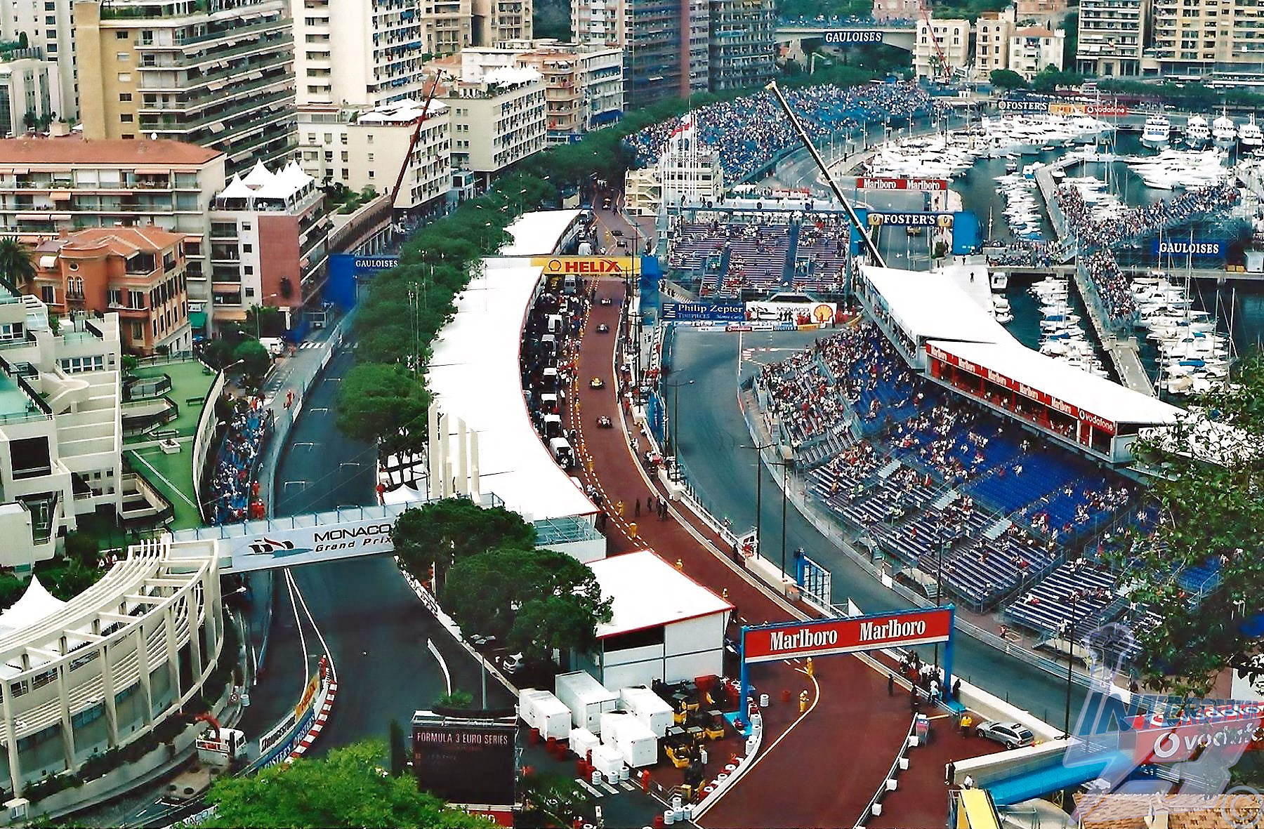 Hamnen i Monaco med Grand Prix-banan