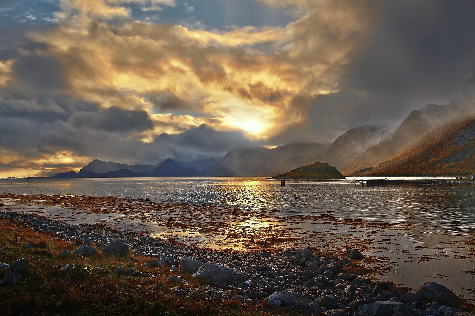 Witte stranden van Gimsøy